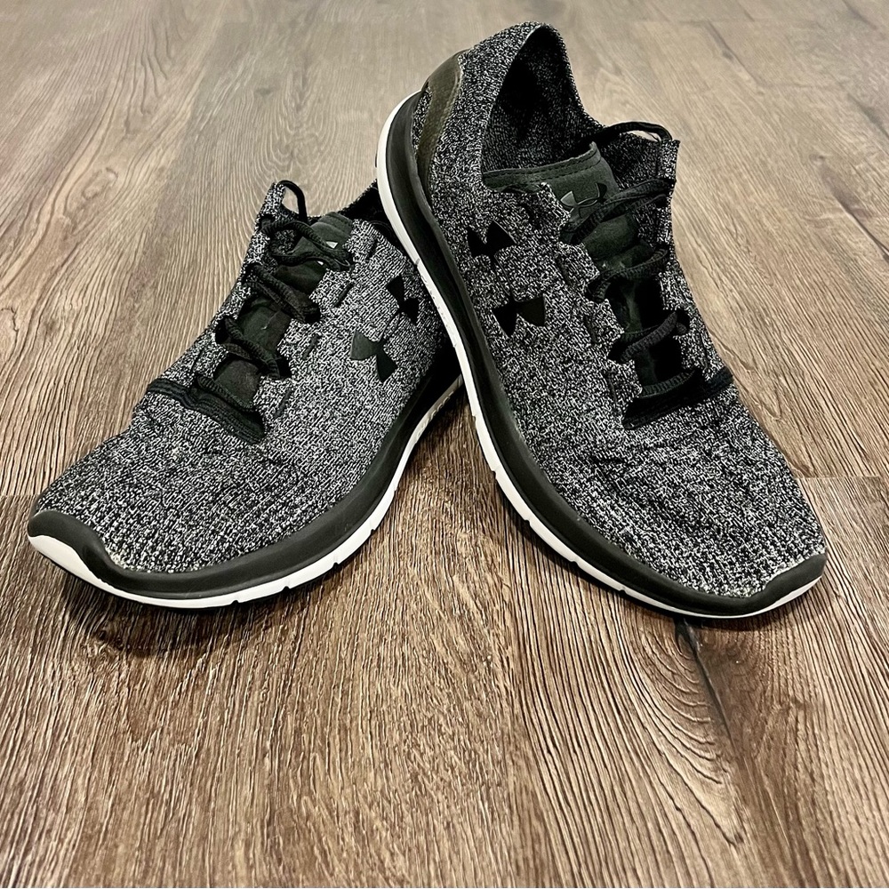 Mens Under Armour SF Slingride‎ Black/ Gray Running Shoes Sneakers Size 9.5